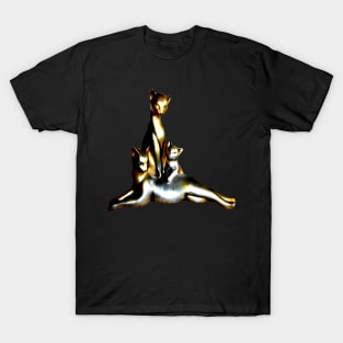 Three Cats Artistic And Statuesque T-Shirt